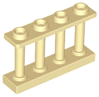 Plaatje in Gallery viewer laden, LEGO® los onderdeel Hek in kleur Geelbruin 15332