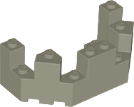 LEGO® los onderdeel Dak in kleur Donkergrijs 6066