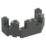 LEGO® los onderdeel Dak in kleur Donkergrijs 6066
