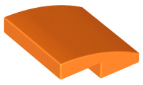 Plaatje in Gallery viewer laden, LEGO® los onderdeel Dakpan Gebogen in kleur Oranje 15068