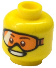 Plaatje in Gallery viewer laden, LEGO® los onderdeel Hoofd in kleur Geel 3626cpb1115