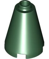 LEGO® los onderdeel Kegel in kleur Donkergroen 3942c