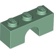 Plaatje in Gallery viewer laden, LEGO® los onderdeel Steen Boog in kleur Zandgroen 4490