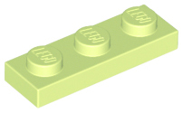 Plaatje in Gallery viewer laden, LEGO® los onderdeel Plaat Algemeen Geelachtig Groen 3623