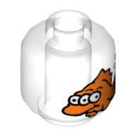 LEGO® los onderdeel Hoofd in kleur Doorzichtig 3626cpb1109