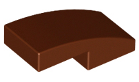 Plaatje in Gallery viewer laden, LEGO® los onderdeel Dakpan Gebogen Roodachtig Bruin 11477