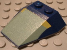 Plaatje in Gallery viewer laden, LEGO® los onderdeel Wig met Motief Donkerblauw 6069px4