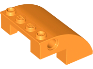 LEGO® los onderdeel Dakpan Gebogen in kleur Oranje 61487