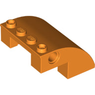 Plaatje in Gallery viewer laden, LEGO® los onderdeel Dakpan Gebogen in kleur Oranje 61487