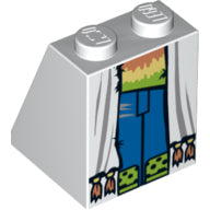 Plaatje in Gallery viewer laden, LEGO® los onderdeel Dakpan met Motief Wit 3678bpb070