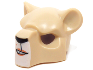 LEGO® los onderdeel Hoofddeksels Geelbruin 15084pb01