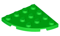 Plaatje in Gallery viewer laden, LEGO® los onderdeel Plaat Rond in kleur Fel Groen 30565