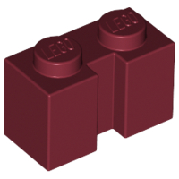LEGO® los onderdeel Steen Aangepast in kleur Donkerrood 4216