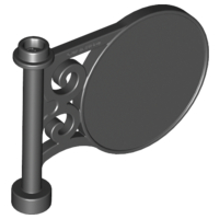 LEGO® los onderdeel Verkeersbord in kleur Zwart 13459