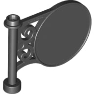 LEGO® los onderdeel Verkeersbord in kleur Zwart 13459