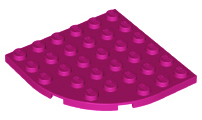 LEGO® los onderdeel Plaat Rond in kleur Magenta 6003