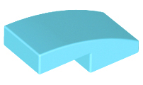 LEGO® los onderdeel Dakpan Gebogen Medium Azuurblauw 11477