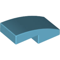Plaatje in Gallery viewer laden, LEGO® los onderdeel Dakpan Gebogen Medium Azuurblauw 11477