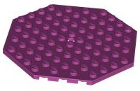 LEGO® los onderdeel Plaat Aangepast in kleur Magenta 89523