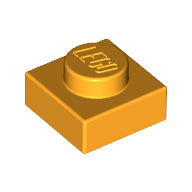 Plaatje in Gallery viewer laden, LEGO® los onderdeel Plaat Algemeen Helder Licht Oranje 3024