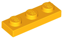 Plaatje in Gallery viewer laden, LEGO® los onderdeel Plaat Algemeen Helder Licht Oranje 3623