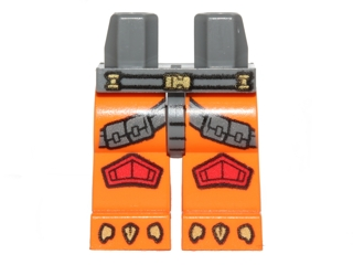 LEGO® Benen met Motief Donker Blauwachtig Grijs 970c04pb06