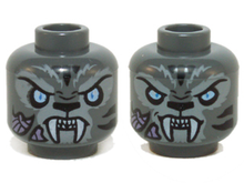 Plaatje in Gallery viewer laden, LEGO® onderdeel Hoofd Donker Blauwachtig Grijs 3626cpb1143