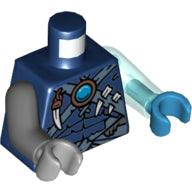 Plaatje in Gallery viewer laden, LEGO® los onderdeel Lijf met Motief Donkerblauw 973pb1721c01