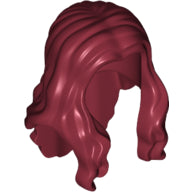 Plaatje in Gallery viewer laden, LEGO® los onderdeel Haar in kleur Donkerrood 95225