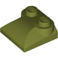 Plaatje in Gallery viewer laden, LEGO® los onderdeel Dakpan Gebogen in kleur Olijfgroen 47457