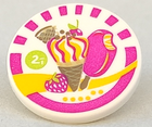 LEGO® los onderdeel Verkeersbord met Motief Wit 30261pb023