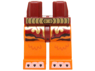 LEGO® los onderdeel Benen met Motief Donkerrood 970c04pb05