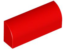 LEGO® los onderdeel Dakpan Gebogen in kleur Rood 6191