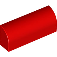 Plaatje in Gallery viewer laden, LEGO® los onderdeel Dakpan Gebogen in kleur Rood 6191