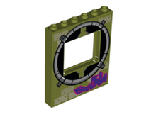 Plaatje in Gallery viewer laden, LEGO® los onderdeel Paneel met Motief Olijfgroen 15627pb004