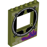 LEGO® los onderdeel Paneel met Motief Olijfgroen 15627pb004