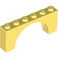 Plaatje in Gallery viewer laden, LEGO® los onderdeel Steen Boog Helder Lichtgeel 15254