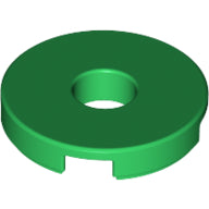 LEGO® los onderdeel Tegel Rond in kleur Groen 15535