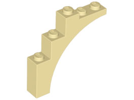 LEGO® los onderdeel Steen Boog in kleur Geelbruin 2339