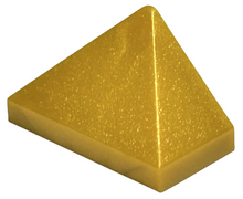 Plaatje in Gallery viewer laden, LEGO® los onderdeel Dakpan Algemeen Parel Goud 15571