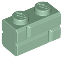 Plaatje in Gallery viewer laden, LEGO® los onderdeel Steen Aangepast in kleur Zandgroen 98283
