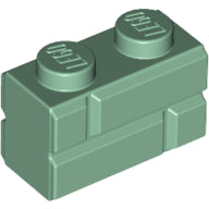 Plaatje in Gallery viewer laden, LEGO® los onderdeel Steen Aangepast in kleur Zandgroen 98283