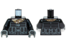 Plaatje in Gallery viewer laden, LEGO® los onderdeel Lijf met Motief Zwart 973pb1757c01