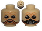 LEGO® los onderdeel Hoofd in kleur Geelbruin 3626pb1119