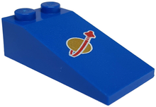 Plaatje in Gallery viewer laden, LEGO® los onderdeel Dakpan met Motief Blauw 30363pb021