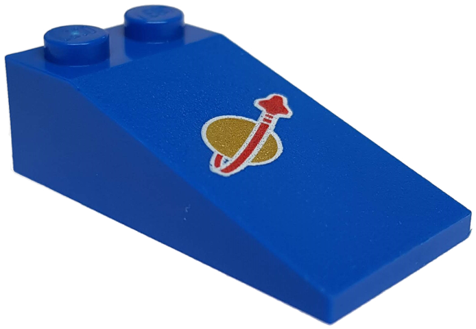LEGO® los onderdeel Dakpan met Motief Blauw 30363pb021