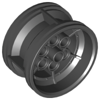 LEGO® los onderdeel Wiel in kleur Zwart 56908