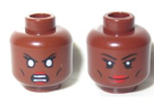 LEGO® los onderdeel Hoofd Roodachtig Bruin 3626pb1218