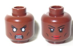 LEGO® los onderdeel Hoofd Roodachtig Bruin 3626pb1218