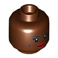 Plaatje in Gallery viewer laden, LEGO® los onderdeel Hoofd Roodachtig Bruin 3626pb1218